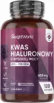 Hialurono rūg&scaron;ties 600 mg 120 kapsulių veganams