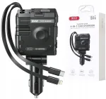 Automobilinis įkroviklis 4in1 104W, USB, USB-C, Lightning, PD, QC 3.0, tinka cigarečių pridegikliui