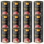 &Scaron;lapi kačių ėdalas PIPER Dolina Noteci su vi&scaron;tiena, 12 x 400 g, be grūdų