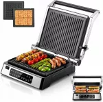 Elektrinė kontaktinė grilinė AMZCHEF XL 4in1 su jutikliu, 2000 W