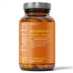 Maisto papildas HERB VITAMIN C FORTE+ 1000mg, 100 kapsulių, su bioflavonoidų ekstraktais