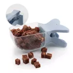 Sauso maisto matavimo mentelė ir segtukas MilooPets, žuvies formos, &scaron;unims ir katėms