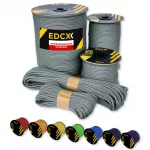 Paracord virvė EDCX 4 mm, 15 m, tamsiai pilka, pagaminta Lenkijoje