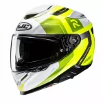 Motociklo &scaron;almas HJC RPHA71 COZAD, balta/geltona, M dydis