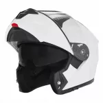 Motociklininko &scaron;almas NOX N968, balta blizgi, XL