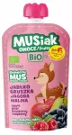Vaisių desertas su obuoliais, kriau&scaron;ėmis, gervuogėmis ir avietėmis MUSIAK BIO, 120 g