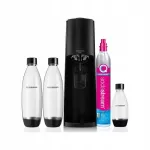 Vandens prisotinimo aparatas Sodastream Terra, juodas, su 3 buteliais ir dujų balionėliu