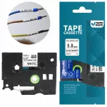 Termo izoliacinė juostelė Brother HS211, 5,8 mm, balta, HSe-211