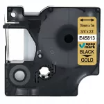 Lipni juostelė DYMO D1 45813, 19 mm x 7 m, juoda su auksiniu tekstu