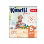 Sugeriamosios sauskelnės Kindii Junior Extra, dydis 6 (15+ kg), 20 vnt.