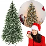 Dirbtinė Kalėdų eglutė 220 cm, 100% PE, apsnigta, DENSE