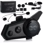 Motociklo interkomas VITO Y8 Mesh Bluetooth, 8 vairuotojams, atsparus vandeniui, 1500 m