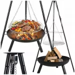 Lauko židinys ir kepsninė TROJNOG, 2in1, su 48 cm grotelėmis