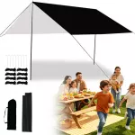Turistinis tentas 300x300 cm, lengvas, neper&scaron;lampamas, apsauga nuo UV