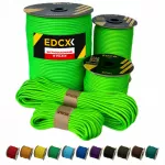 Paracord virvė EDCX 4 mm, 15 m, neoninė žalia, pagaminta Lenkijoje