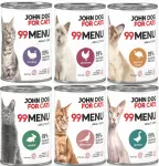 &Scaron;lapias kačių maistas John Dog, MIX rinkinys, 6 x 400 g