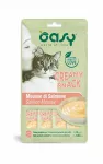 Kreminiai užkandžiai katėms OASY su la&scaron;i&scaron;a, 4 x 15 g