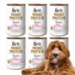 &Scaron;lapias &scaron;unų maistas BRIT MONO Protein Rabbit 6x400 g, alergi&scaron;kiems &scaron;unims