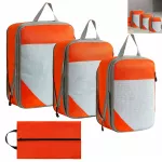 Suspaudžiamas kelioninis drabužių dėklas, oranžinis