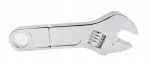 USB atmintukas 8GB, raktelio formos, sidabrinis, FRENCH