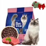 Sausas kačių maistas su jautiena, 300 g, OPTIVITAL, be grūdų, &scaron;viežia mėsa