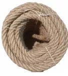 Džiuto virvė su kabeliu, 20 mm, natūrali, 2 x 0,75, parduodama metrais