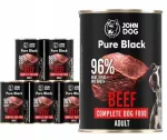 &Scaron;unų konservai PURE BLACK su jautiena, 6 x 400 g