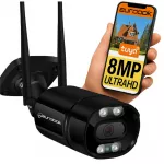 Lauko WiFi kamera 8MPx 4K UHD su ZOOM, metaliniu korpusu