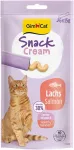 Kreminis užkandis katėms GimCat Snack Cream Duo su la&scaron;i&scaron;a, 6 x 15 g
