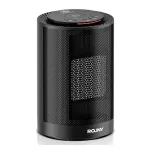Keraminis &scaron;ildytuvas ROUNY, 1200 W, su termostatu, laikmačiu, PTC technologija, 80&deg; sukimas