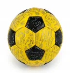 Vaiki&scaron;kas futbolo kamuolys, spalvotas, &scaron;viečiantis, 13 cm