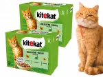 KITEKAT &scaron;lapi pa&scaron;arai katėms, įvairūs skoniai, 24 x 85 g