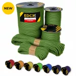 Paracord virvė EDCX 4 mm, žalia, 50 m, pagaminta Lenkijoje