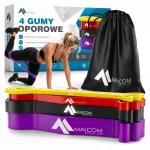 Treniruočių guminės juostos Powerband, 4 vnt., 1&ndash;40 kg