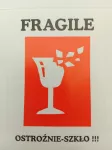 Lipni etiketė &bdquo;Trapi prekė, stiklas&ldquo;, 1000 vnt.