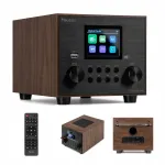 Radijo imtuvas Vieste, DAB+ FM, medinis korpusas, Bluetooth, USB, AUX, žemų dažnių kolonėlė