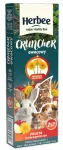 Graužikų gardėsis Herbee Cruncher su kiaulpienėmis ir vaisiais, 115 g
