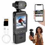 Sporto kamera 1080P WiFi USB su 360&deg; pasukamu objektyvu ir 32GB TF kortele