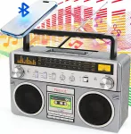 Ne&scaron;iojama retro radija su Bluetooth, FM, AM, įkraunama baterija