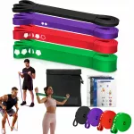 Atsparumo gumų rinkinys Power Band, 4 vnt. + pratimų e. knyga