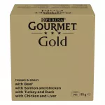 &Scaron;lapių pa&scaron;arų rinkinys katėms Gourmet Gold, gabalėliai padaže, 96 x 85 g