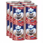 &Scaron;lapias kačių ėdalas PREVITAL, jautiena su kepenėlių, 415 g, 12 vnt.
