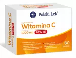 Vitaminas C 1000 mg FORTE Polski Lek 60 kapsulių