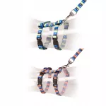 Kaklo ir krūtinės diržai katėms Duvo+, 20&ndash;35 cm, 10 mm x 125 cm, su žuvies ra&scaron;tu