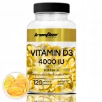 Maisto papildas IRONFLEX Vitamin D3 4000IU, 120 kapsulių
