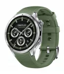 I&scaron;manusis laikrodis OnePlus Watch 3, sidabrinis, žalia silikoninė apyrankė