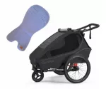 Vaiki&scaron;ka priekaba Qeridoo Kidgoo 1 Phantom Grey, vienvietė
