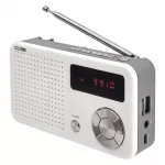 FM radijas Emos EM-213, maitinamas i&scaron; tinklo ir baterijomis