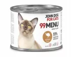 &Scaron;lapi kačių ėdalas John Dog 99 Menu, jūrų kiaulytė, 200 g