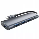 USB-C &scaron;akotuvas su USB 3.0 ir dokavimo stotele ne&scaron;iojamam kompiuteriui